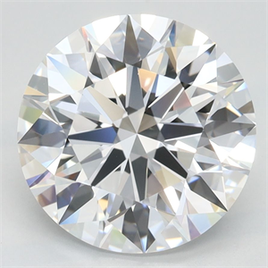 Picture of Lab Grown Diamond 3.20 Carats, Round with Excellent Cut, D Color, VVS1 Clarity and Certified by GIA