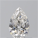 Natural Diamond 0.57 Carats, Pear with  Cut, H Color, VVS2 Clarity and Certified by GIA