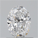 Natural Diamond 0.63 Carats, Oval with  Cut, D Color, FL Clarity and Certified by GIA