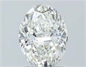 Natural Diamond 1.51 Carats, Oval with  Cut, H Color, SI1 Clarity and Certified by GIA