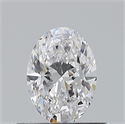 Natural Diamond 0.50 Carats, Oval with  Cut, D Color, VVS1 Clarity and Certified by GIA