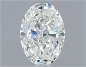 Natural Diamond 0.50 Carats, Oval with  Cut, H Color, SI1 Clarity and Certified by GIA
