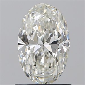 Picture of Natural Diamond 1.05 Carats, Oval with  Cut, H Color, VVS2 Clarity and Certified by IGI