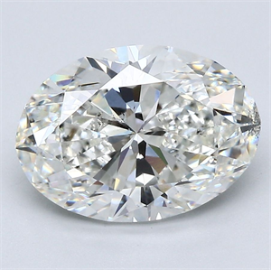 Picture of Natural Diamond 4.01 Carats, Oval with  Cut, H Color, SI2 Clarity and Certified by GIA