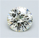 Natural Diamond 1.01 Carats, Round with Excellent Cut, N Color, I1 Clarity and Certified by GIA