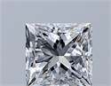 Natural Diamond 0.85 Carats, Princess with  Cut, E Color, VVS2 Clarity and Certified by GIA