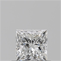Natural Diamond 0.53 Carats, Princess with  Cut, G Color, VVS2 Clarity and Certified by GIA