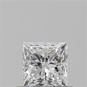 Picture of Natural Diamond 0.53 Carats, Princess with  Cut, G Color, VVS2 Clarity and Certified by GIA