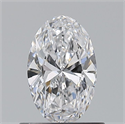 Natural Diamond 0.60 Carats, Oval with  Cut, D Color, VS1 Clarity and Certified by GIA