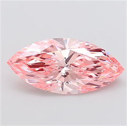 Picture of Lab Grown Diamond 4.15 Carats, Marquise with  Cut, Fancy Vivid Pink Color, VVS2 Clarity and Certified by IGI