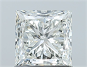 Natural Diamond 1.00 Carats, Princess with  Cut, I Color, VS1 Clarity and Certified by GIA