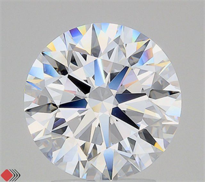Picture of Lab Grown Diamond 3.21 Carats, Round with Ideal Cut, D Color, VVS1 Clarity and Certified by IGI