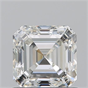Natural Diamond 0.91 Carats, Asscher with  Cut, H Color, VS2 Clarity and Certified by GIA
