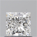 Natural Diamond 0.66 Carats, Princess with  Cut, G Color, VS2 Clarity and Certified by GIA