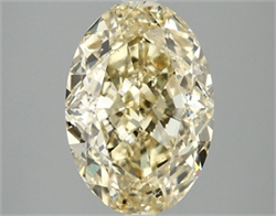 Picture of Lab Grown Diamond 4.07 Carats, Oval with  Cut, Fancy Vivid Yellow Color, VS2 Clarity and Certified by IGI