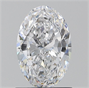 Natural Diamond 1.00 Carats, Oval with  Cut, D Color, VS1 Clarity and Certified by GIA