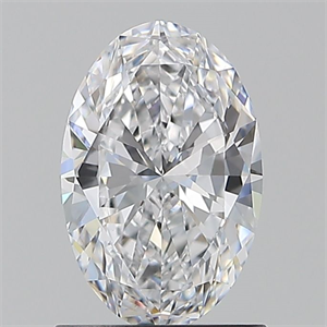 Picture of Natural Diamond 1.00 Carats, Oval with  Cut, D Color, VS1 Clarity and Certified by GIA
