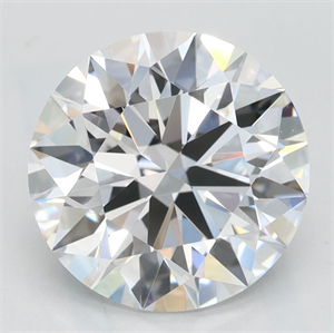 Picture of Lab Grown Diamond 3.15 Carats, Round with Excellent Cut, D Color, IF Clarity and Certified by GIA