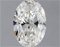 Natural Diamond 0.70 Carats, Oval with  Cut, G Color, VVS1 Clarity and Certified by GIA
