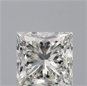 Natural Diamond 0.71 Carats, Princess with  Cut, G Color, VVS2 Clarity and Certified by IGI