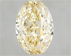 Picture of Lab Grown Diamond 2.10 Carats, Oval with  Cut, Fancy Intense Yellow Color, VVS2 Clarity and Certified by IGI