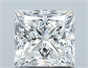 Natural Diamond 1.02 Carats, Princess with  Cut, G Color, VS1 Clarity and Certified by GIA