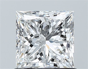Picture of Natural Diamond 1.00 Carats, Princess with  Cut, E Color, SI2 Clarity and Certified by GIA