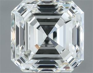 Picture of Natural Diamond 1.00 Carats, Asscher with  Cut, H Color, VVS2 Clarity and Certified by IGI