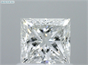 Natural Diamond 0.90 Carats, Princess with  Cut, E Color, SI1 Clarity and Certified by GIA