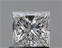 Natural Diamond 0.70 Carats, Princess with  Cut, D Color, VS2 Clarity and Certified by GIA