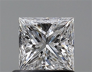 Picture of Natural Diamond 0.70 Carats, Princess with  Cut, D Color, VS2 Clarity and Certified by GIA