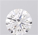 Lab Grown Diamond 1.02 Carats, Round with Ideal Cut, D Color, VS1 Clarity and Certified by IGI