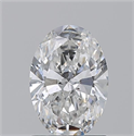 Natural Diamond 1.20 Carats, Oval with  Cut, F Color, SI2 Clarity and Certified by GIA