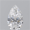 Natural Diamond 0.51 Carats, Pear with  Cut, D Color, VS2 Clarity and Certified by GIA