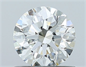 Natural Diamond 0.70 Carats, Round with Excellent Cut, H Color, IF Clarity and Certified by GIA