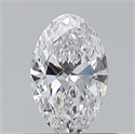 Natural Diamond 0.60 Carats, Oval with  Cut, D Color, IF Clarity and Certified by GIA
