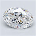 Natural Diamond 3.01 Carats, Oval with  Cut, F Color, SI1 Clarity and Certified by GIA