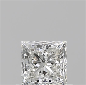 Picture of Natural Diamond 0.57 Carats, Princess with  Cut, H Color, VVS2 Clarity and Certified by GIA