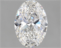 Diamante Natural 0.60 quilates, Ovalado , Color F, claridad VVS1 y certificado GIA