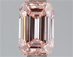 Picture of Lab Grown Diamond 1.52 Carats, Emerald with  Cut, Fancy Intense Pink Color, VS2 Clarity and Certified by IGI