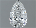 Diamante Natural 0.50 quilates, De pera , Color E, claridad SI1 y certificado GIA