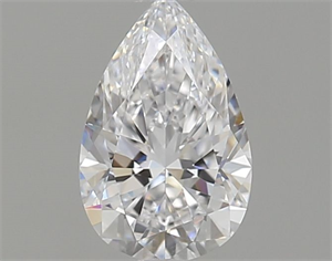 Picture of Natural Diamond 0.52 Carats, Pear with  Cut, D Color, IF Clarity and Certified by GIA