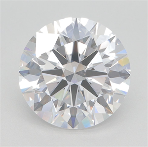 Picture of Lab Grown Diamond 3.43 Carats, Round with Excellent Cut, D Color, VVS2 Clarity and Certified by GIA