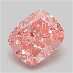 Picture of Lab Grown Diamond 1.42 Carats, CUSHION MODIFIED with  Cut, Fancy Vivid Pink Color, VVS2 Clarity and Certified by IGI