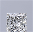 Natural Diamond 0.71 Carats, Princess with  Cut, F Color, SI1 Clarity and Certified by GIA