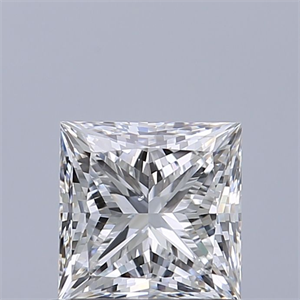 Picture of Natural Diamond 0.71 Carats, Princess with  Cut, F Color, SI1 Clarity and Certified by GIA