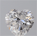 Natural Diamond 0.39 Carats, Heart with  Cut, D Color, SI2 Clarity and Certified by GIA