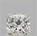 Natural Diamond 0.71 Carats, Princess with  Cut, J Color, IF Clarity and Certified by GIA