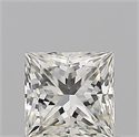 Natural Diamond 0.71 Carats, Princess with  Cut, J Color, IF Clarity and Certified by GIA