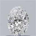 Natural Diamond 0.70 Carats, Oval with  Cut, D Color, VS2 Clarity and Certified by GIA